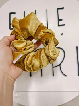 Gold Velvet Oversized Scrunchy