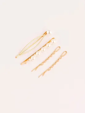 Golden Hair Pin Set