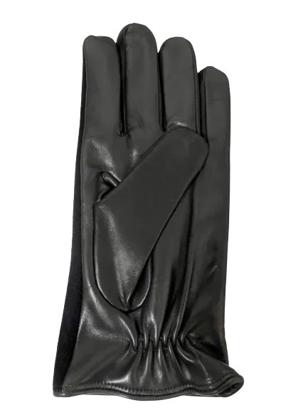 Grey Nappa Leather Gloves with Wool