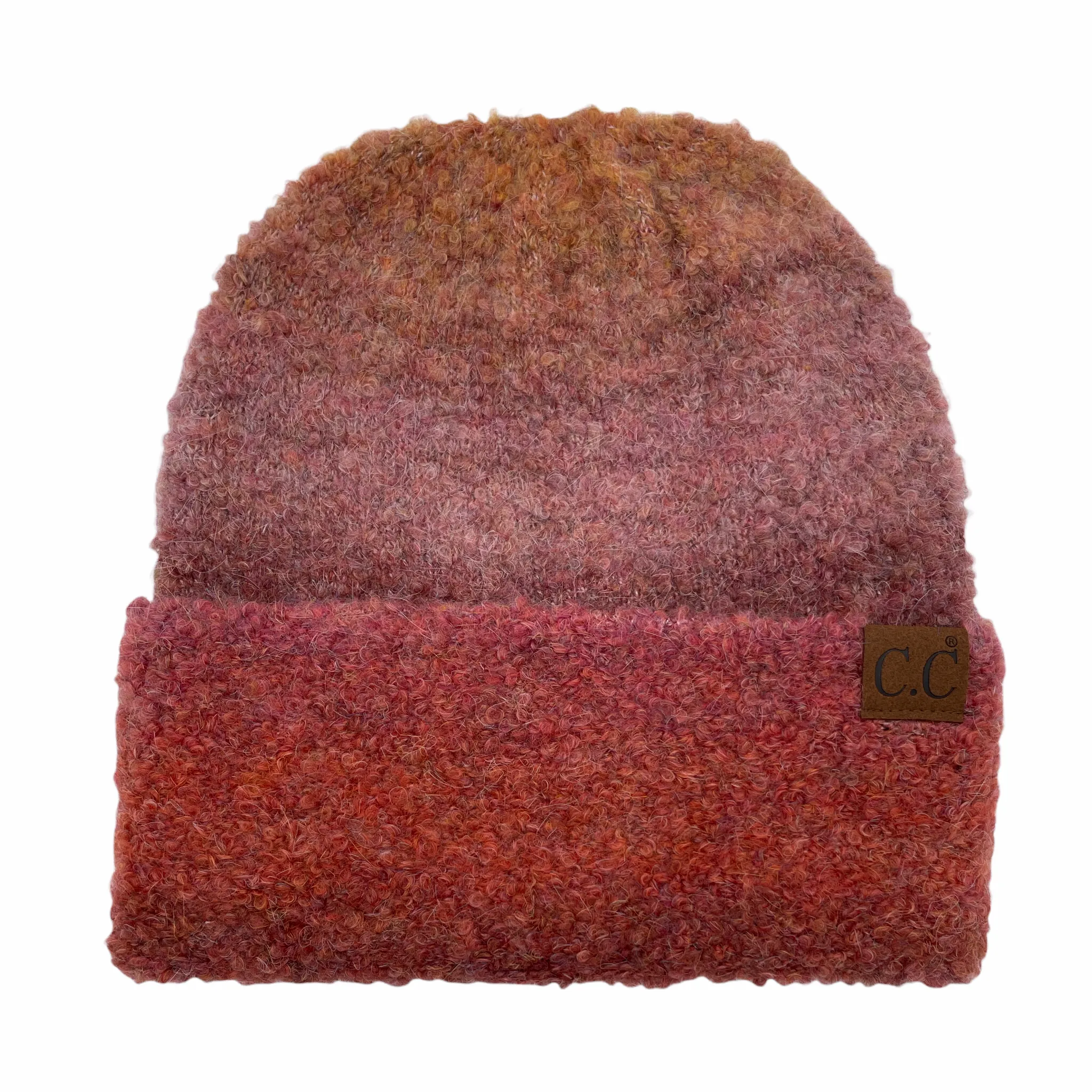 HAT-2082 Multi Ombre Mohair Beanie Acai Berry Mix