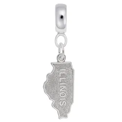 Illinois Charm Dangle Bead In Sterling Silver