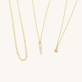 Jade Waterproof Gold Necklace Set