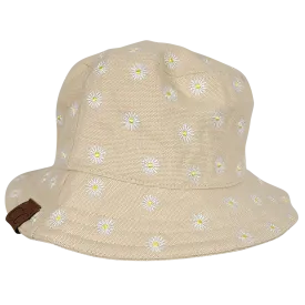 KB-005 C.C Daisy Rain Bucket Hat Beige