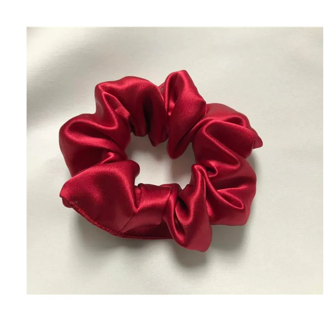 Large Silk Scrunchies China red