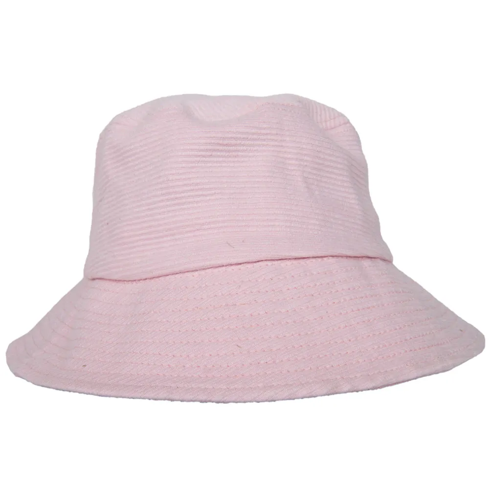 Light Pink Corded Wholesale Bucket Hat