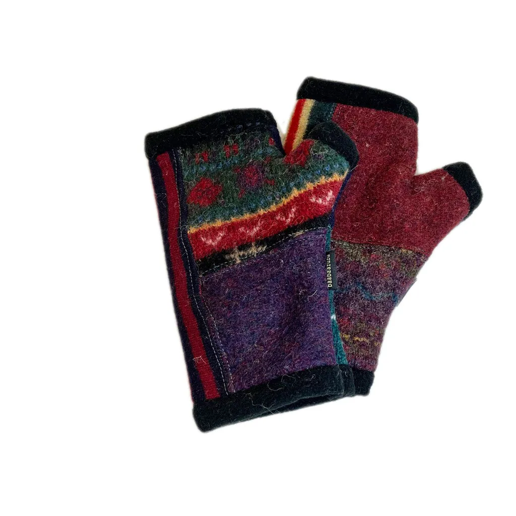 Lined Fingerless Gloves in A Blend of Fun Colors