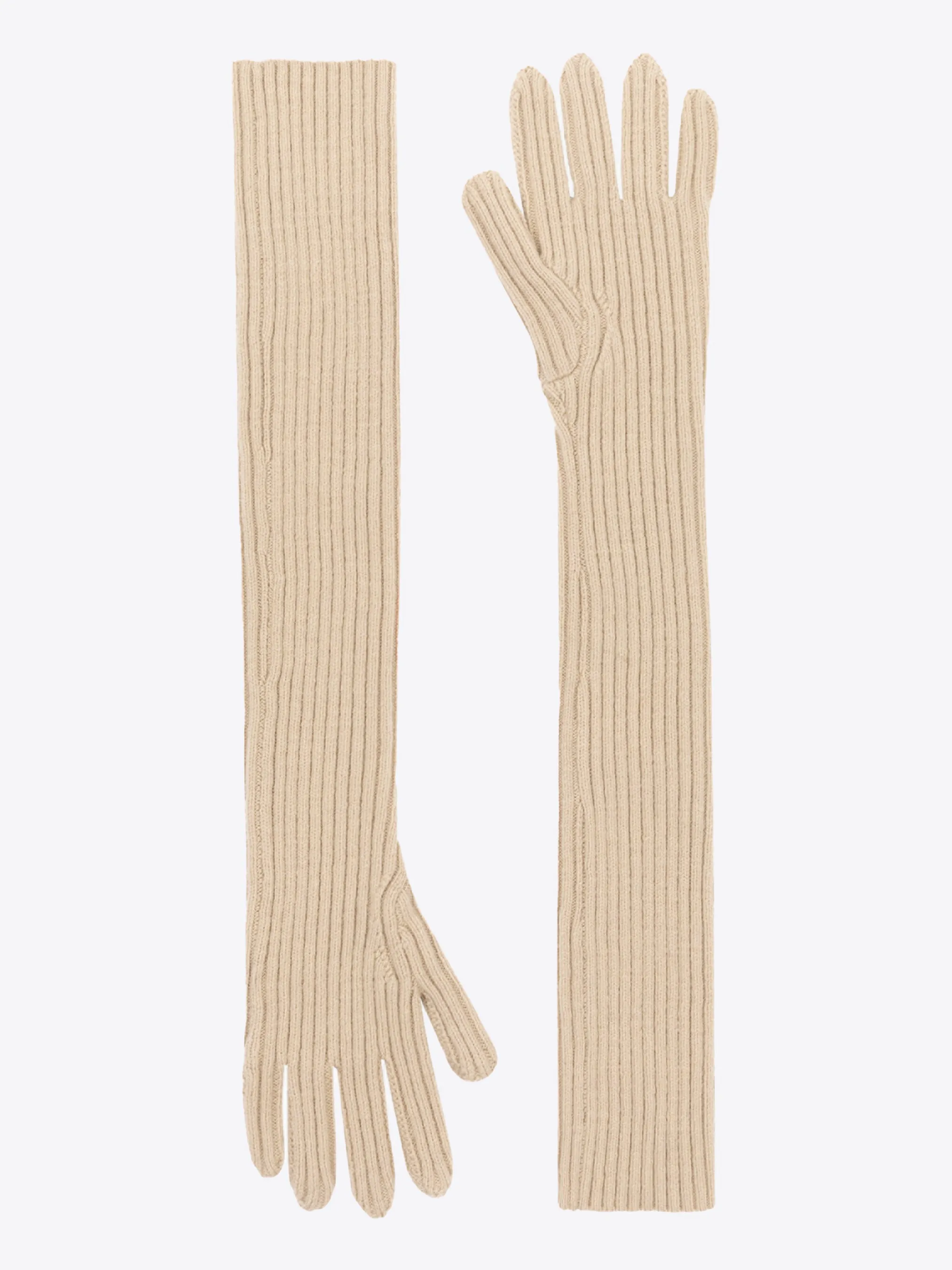 Long wool gloves