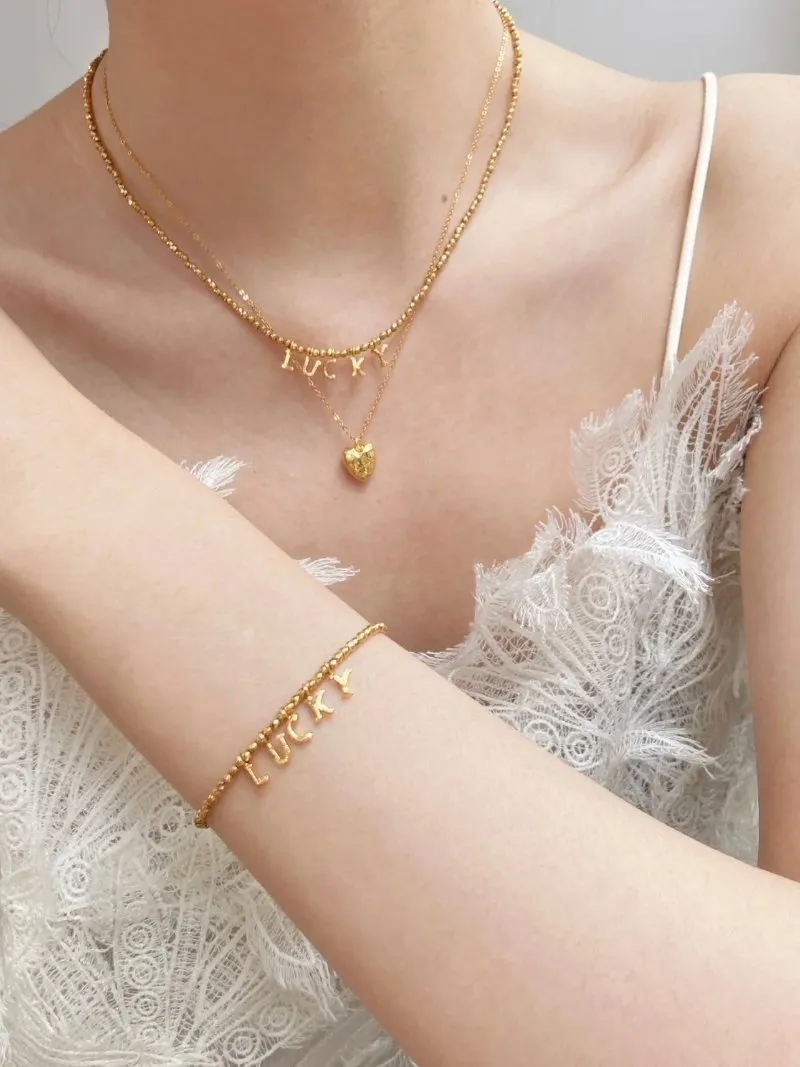 Luxurious Shiny Passepartout Lucky Letter Bracelet