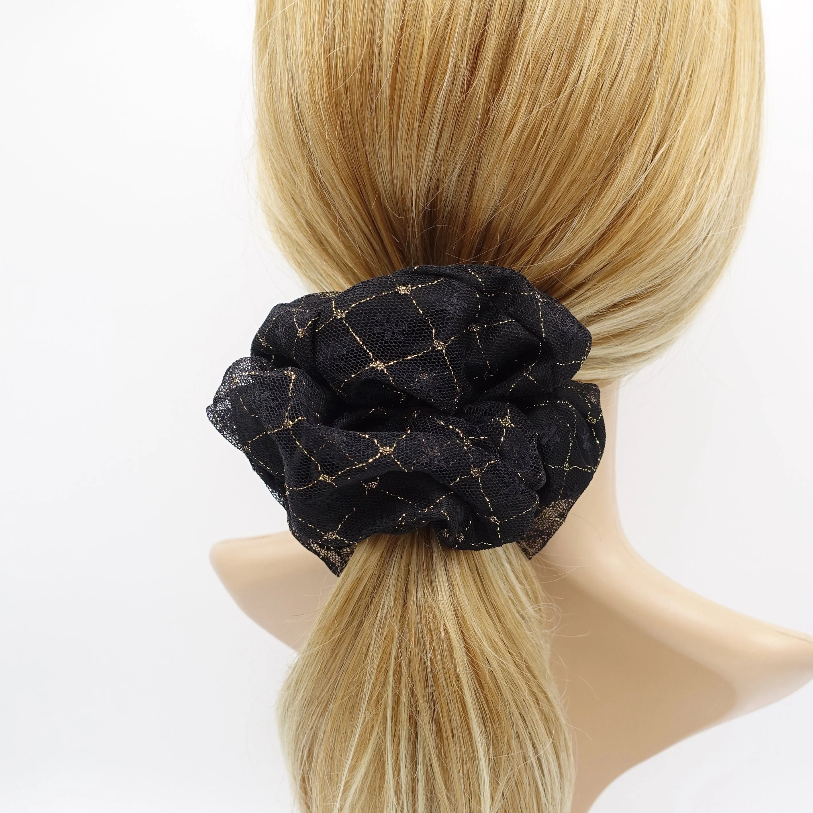 mesh wrapped scrunchies glittering scrunchies, scrunchies for women