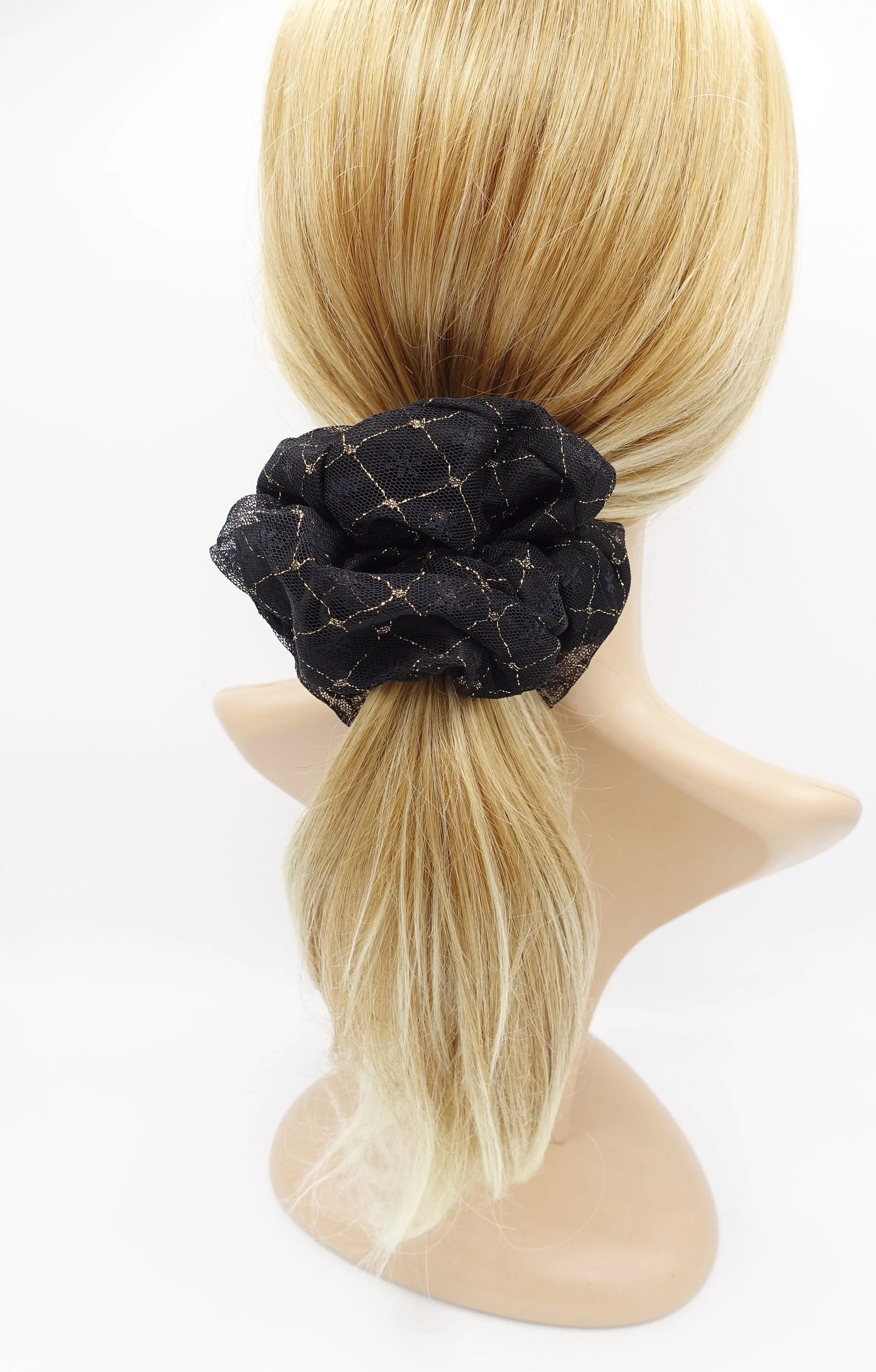 mesh wrapped scrunchies glittering scrunchies, scrunchies for women