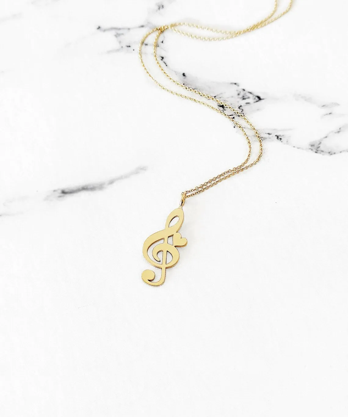 Music Note Necklace- 14k Gold Vermeil Musicians Pendants - Pendant For Music Lovers