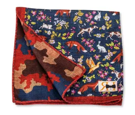 Navy Fox/Camo Pocket Square - 5627