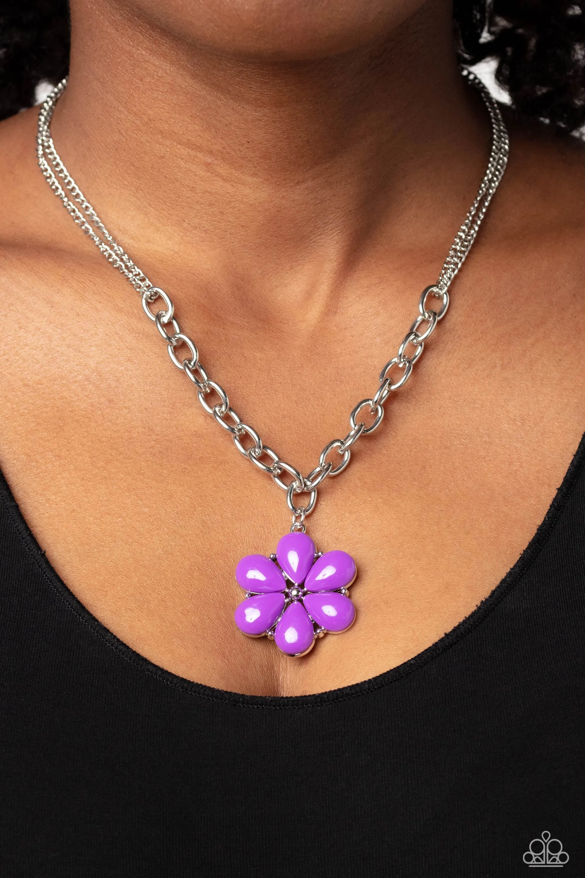 Necklaces Dazzling Dahlia - Purple N194