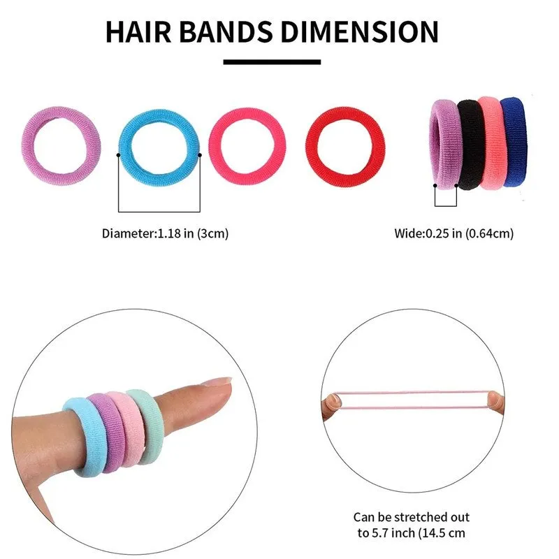 Neon Mini Hair Ties with Embellised hair Pin and clip set (Pack of 2, Multicolor)