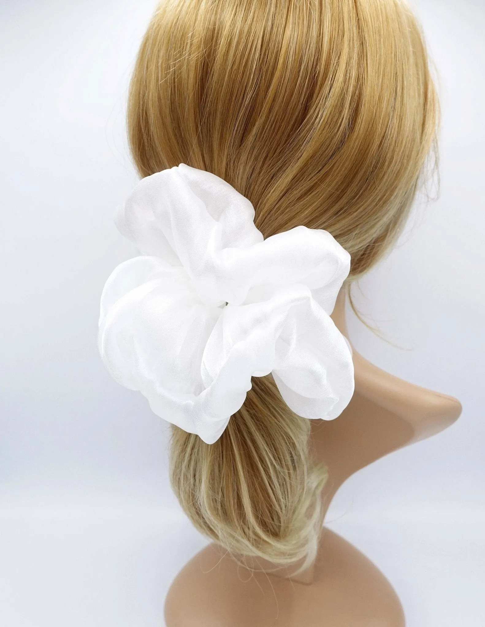 organza oversized  scrunchies big giant jumbo scrunchie clooud scrunchy women organdy hair elastic tie