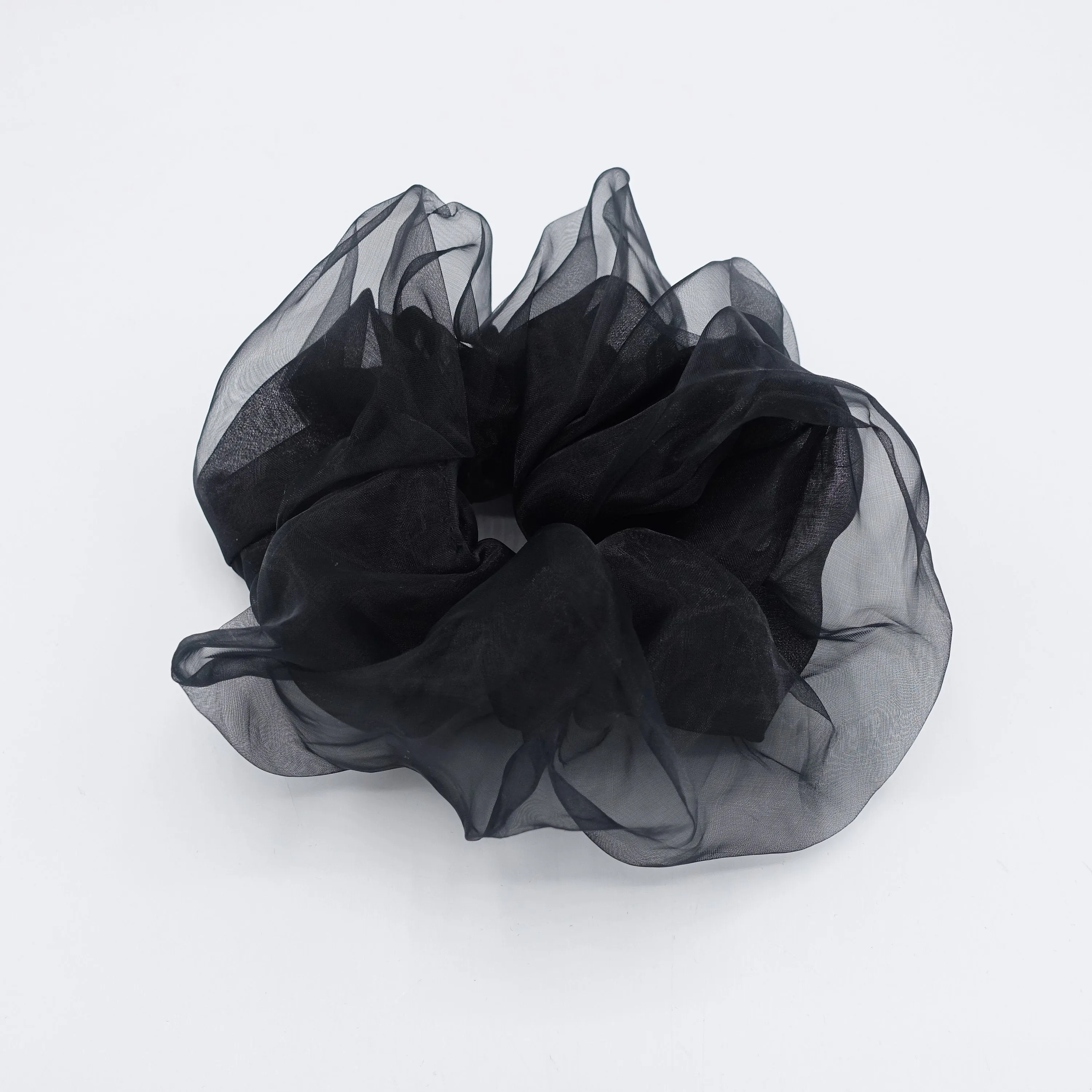 organza scrunchies, see through hair scrunchie, double scrunchies for women