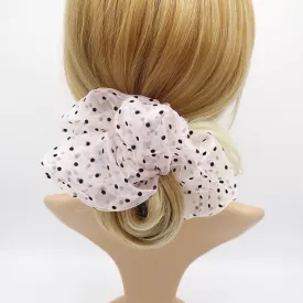 organza scrunchies velvet dot hair elastic scrunchie for women