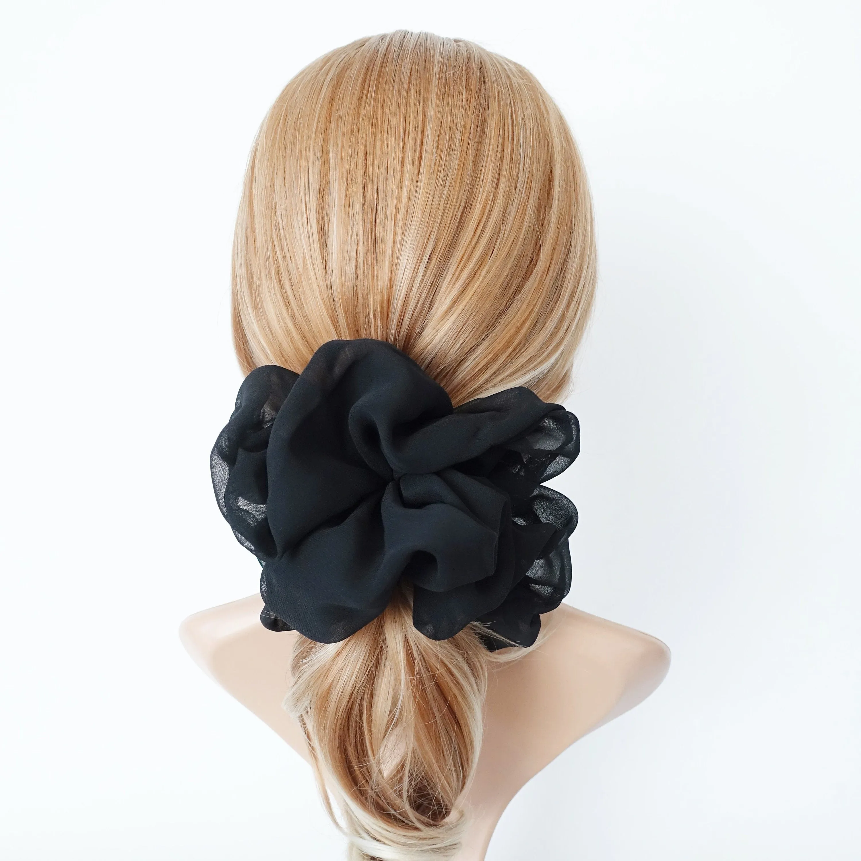 oversized chiffon scrunchies large hair elastic scrunchie women hair accessory