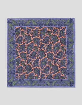 PAISLEY POCKET SQUARE - GOLD