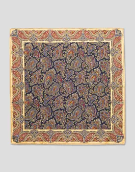 PAISLEY POCKET SQUARE - NAVY