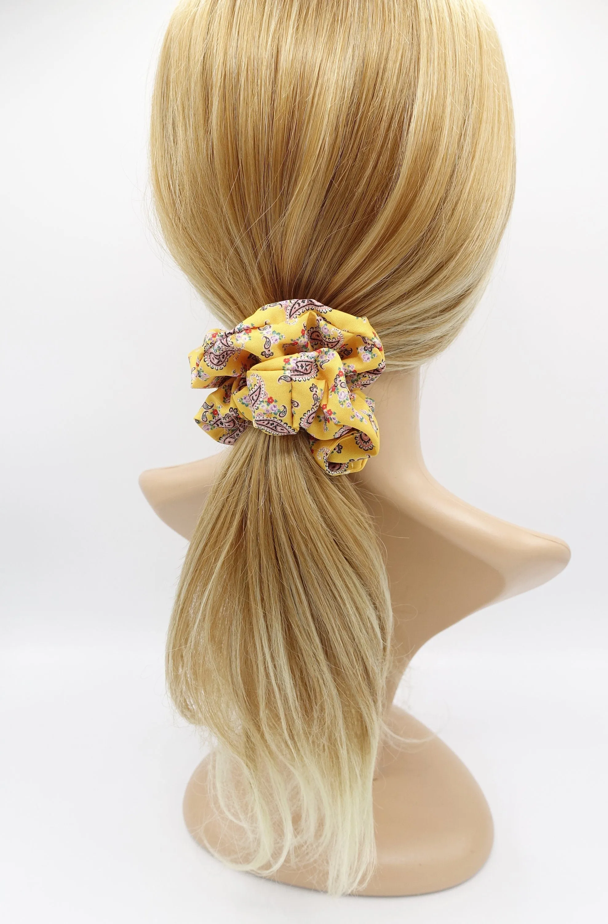 paisley scrunchies, basic scrunchies, hair accessory shop for women