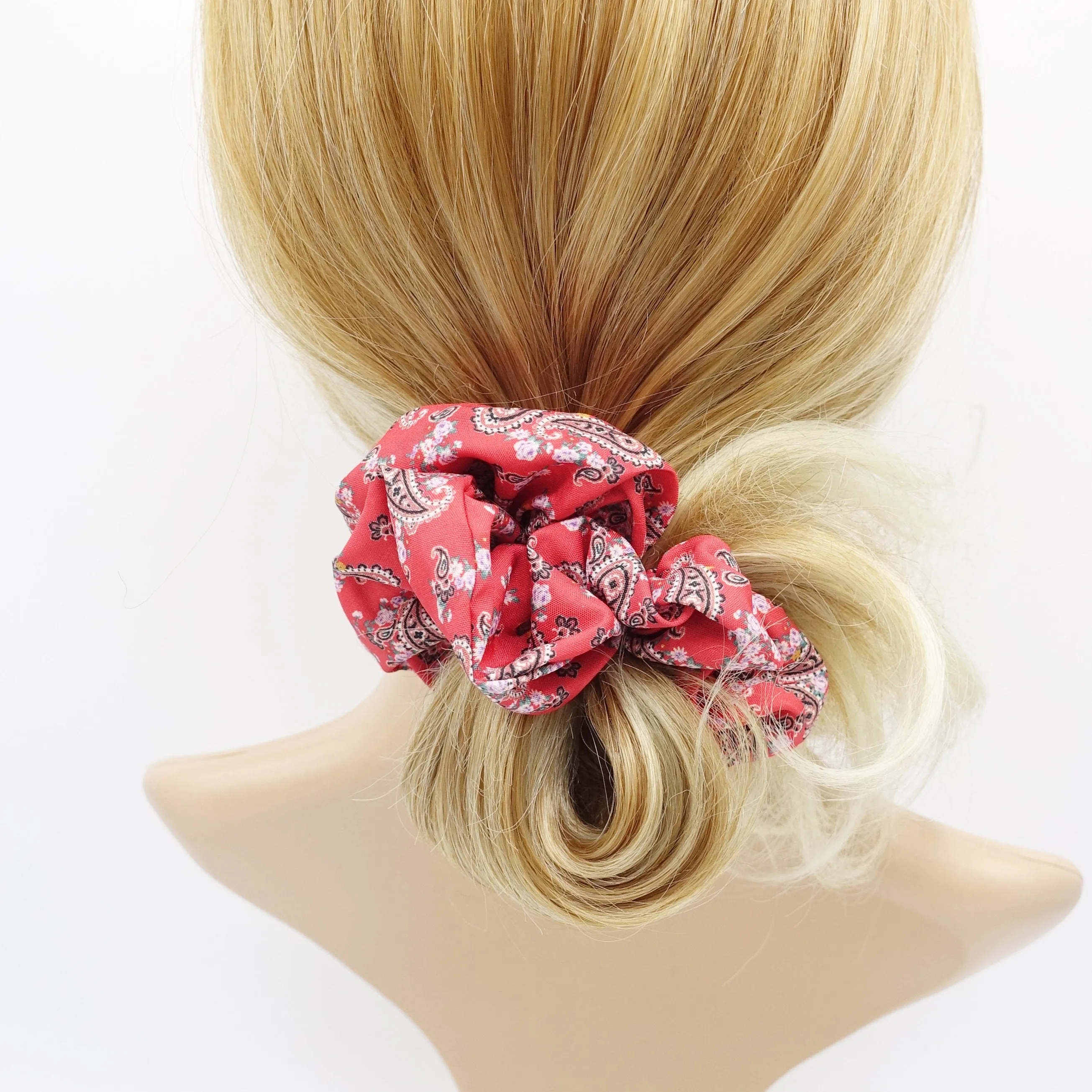 paisley scrunchies, basic scrunchies, hair accessory shop for women