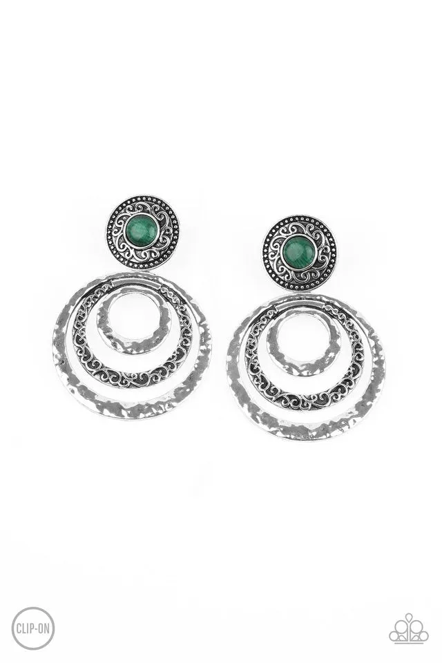 Paparazzi Earring ~ Bare Your Soul - Green