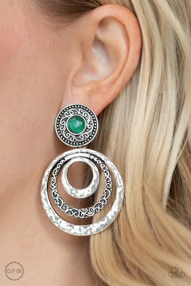 Paparazzi Earring ~ Bare Your Soul - Green