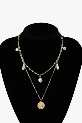 Pearl Avatar Alloy Layered Necklaces