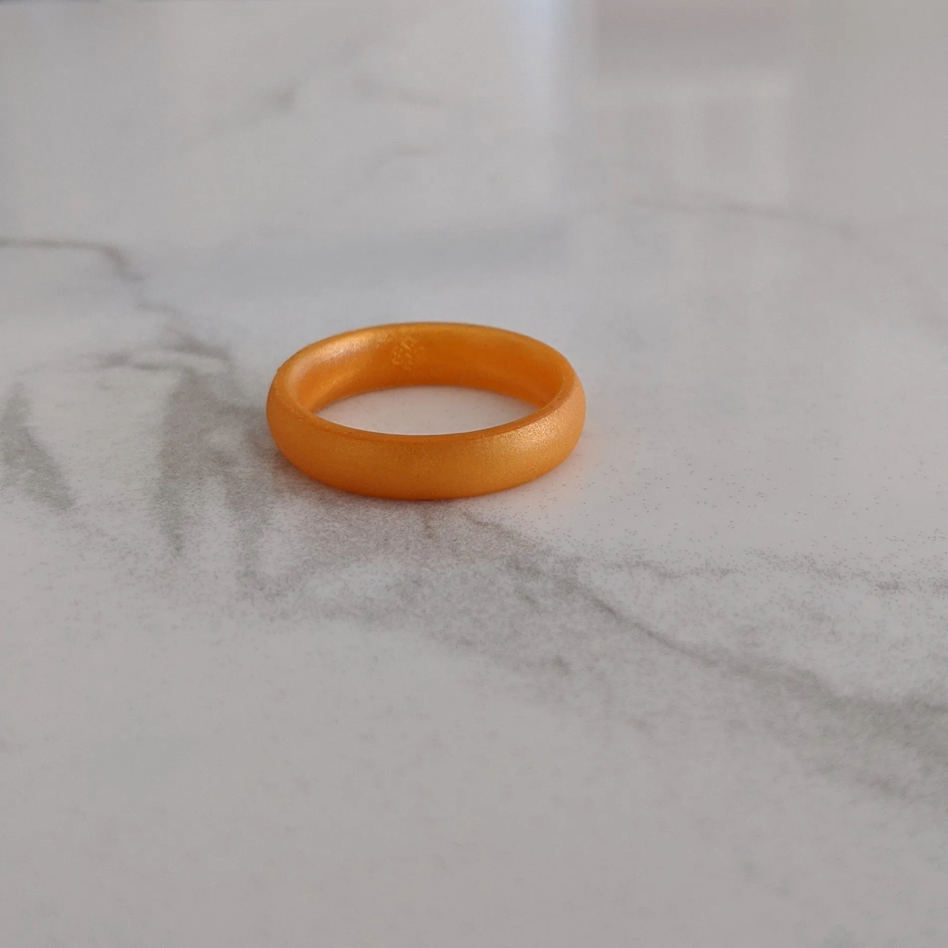 Pearl Orange Breathable Silicone Ring for Women