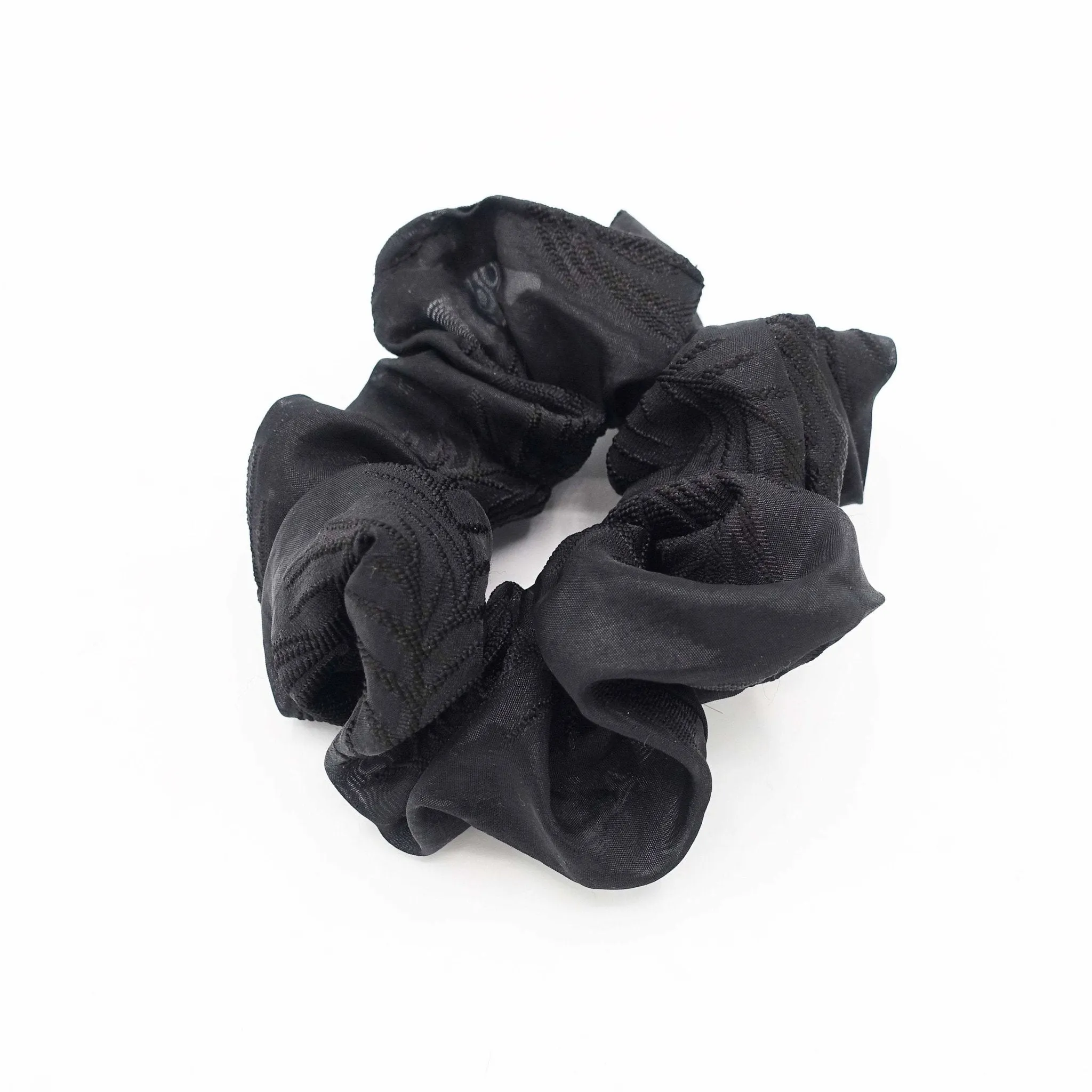 plant jacquard pattern scrunchies hair elastic leaves scrunchy for women