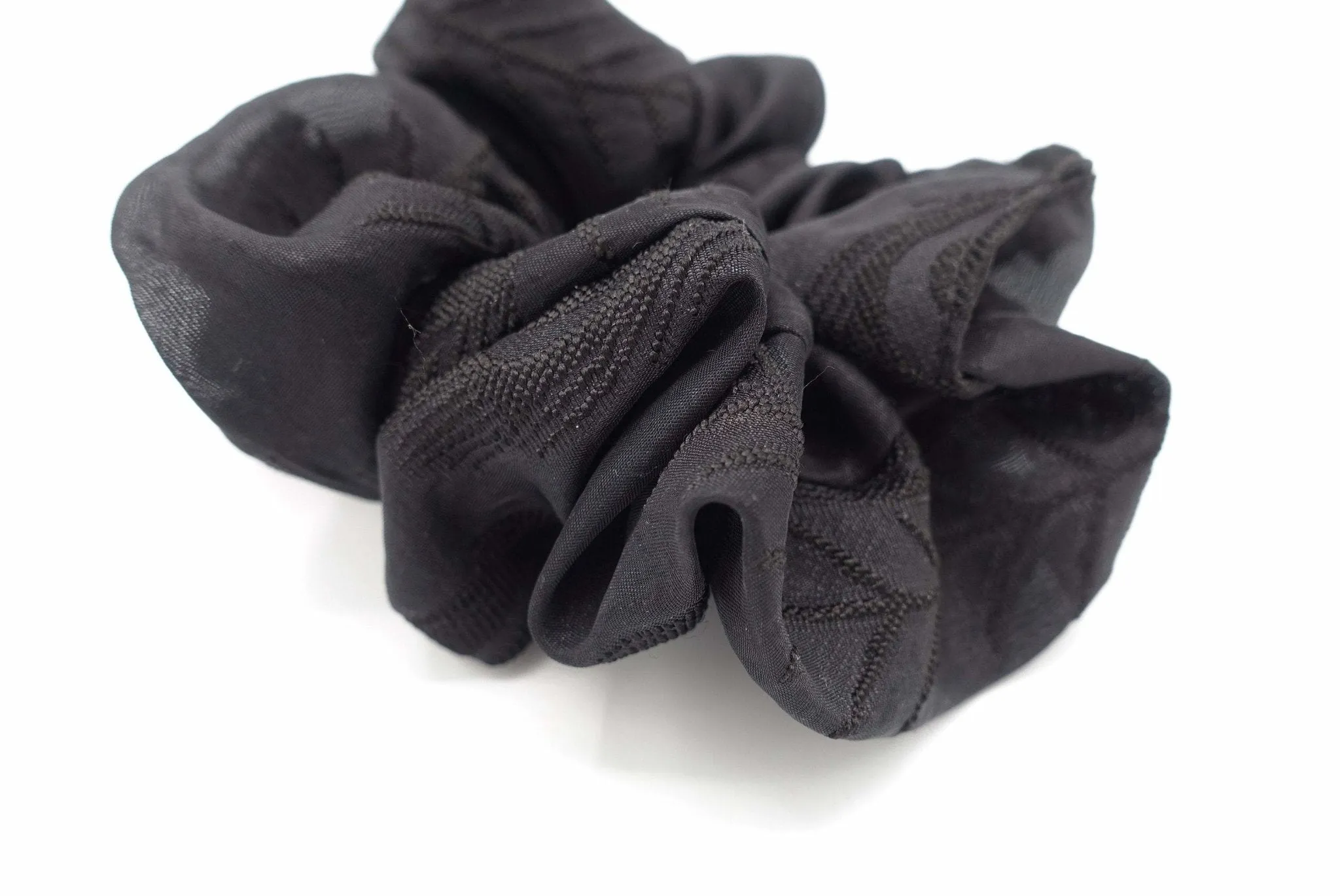 plant jacquard pattern scrunchies hair elastic leaves scrunchy for women