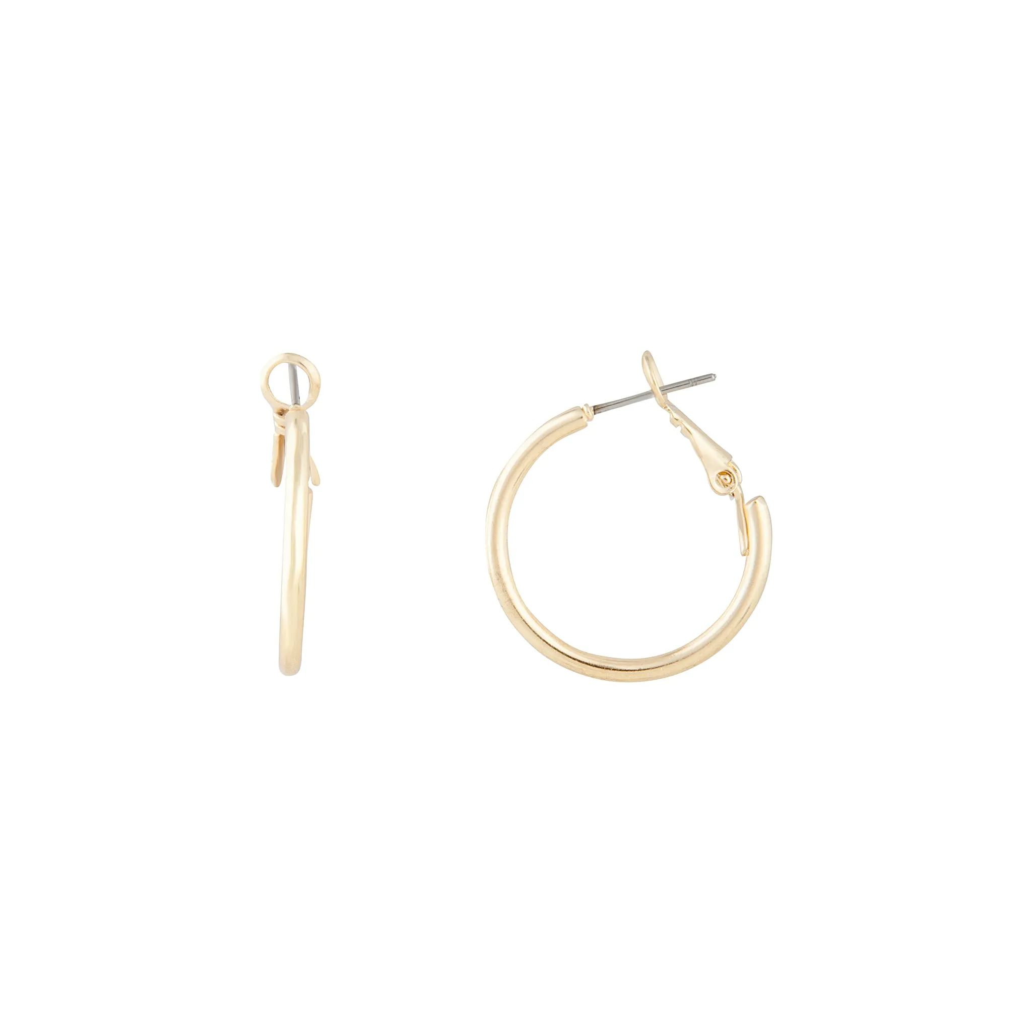 Polished Gold Dainty Hoop Earrings