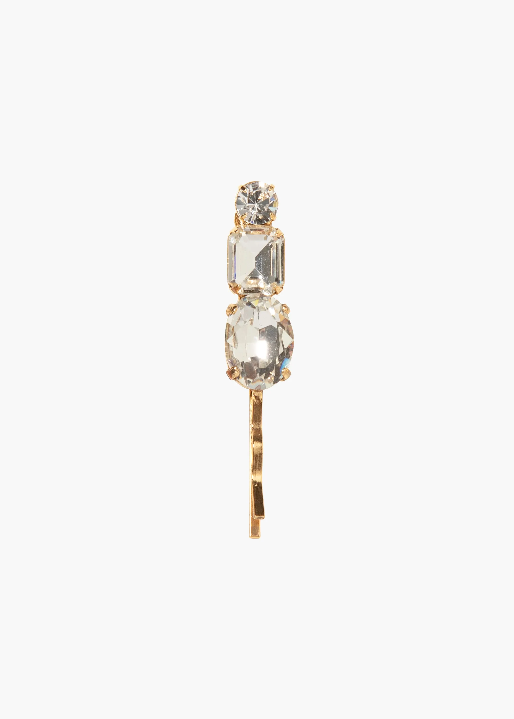 Ramona Bobby Pin -- Crystal Antique Gold