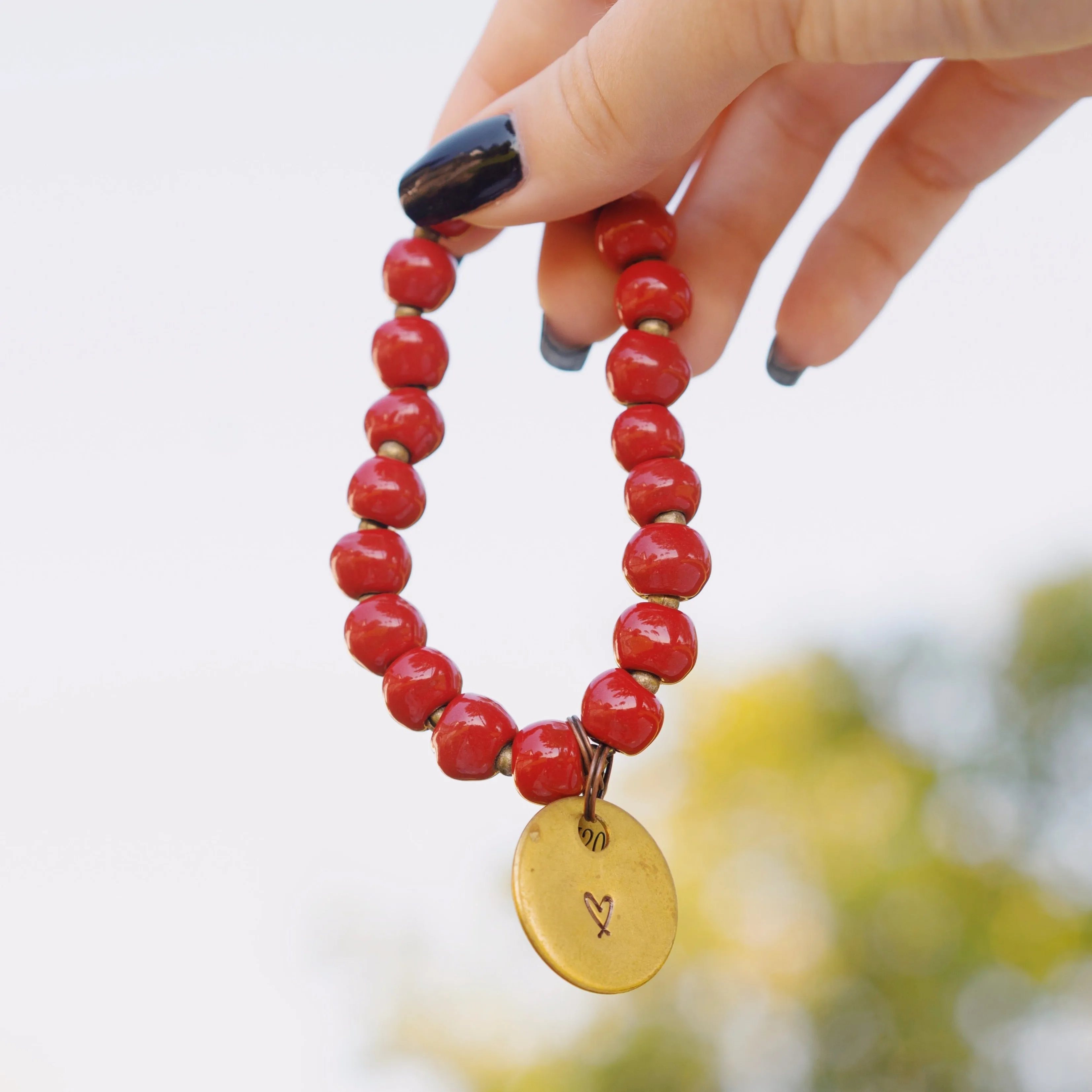 Red Inspiration Charm Bracelet