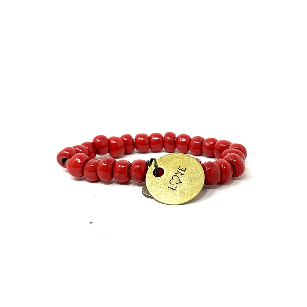 Red Inspiration Charm Bracelet