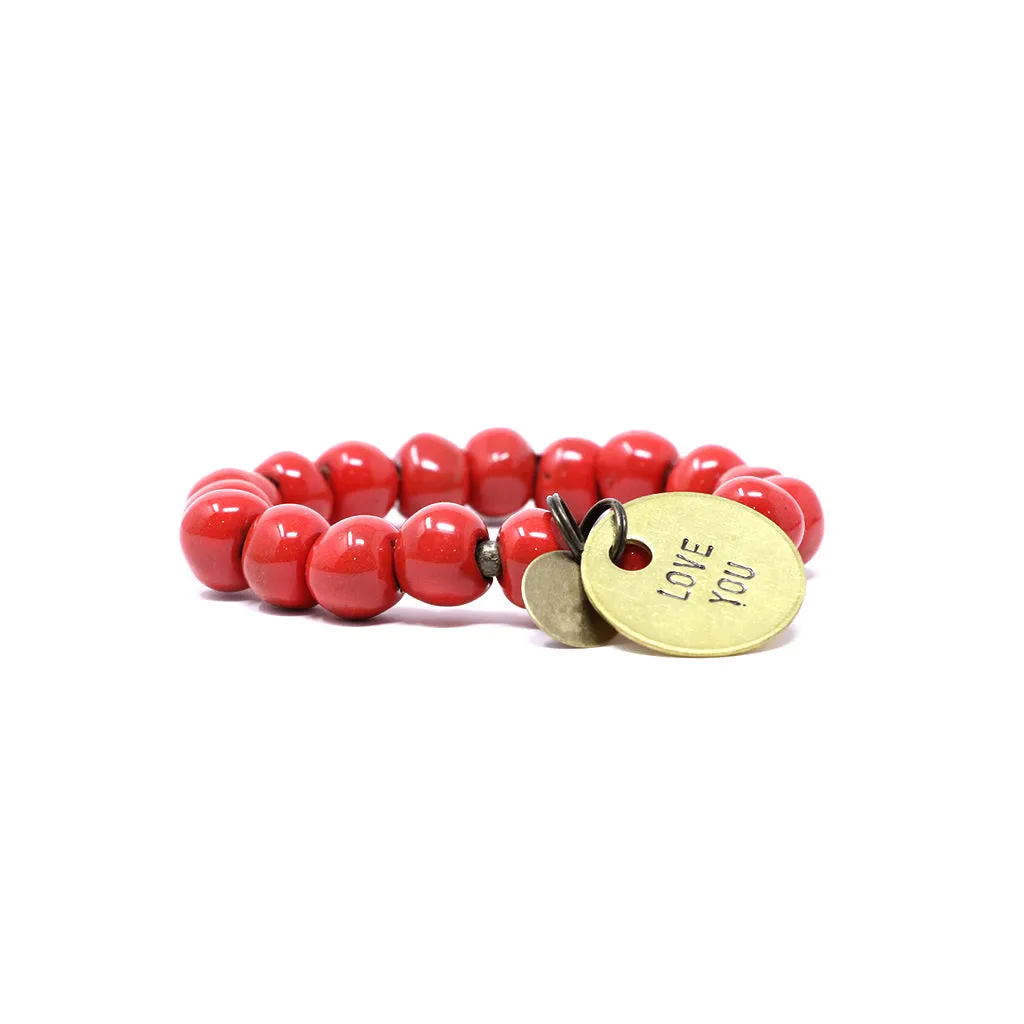 Red Inspiration Charm Bracelet