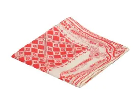 RED PATTERN POCKET SQUARE