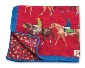 Red/Royal Thoroughbreds Pocket Square - 5538