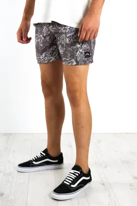 Reef Chain Elastic Boardshort Black