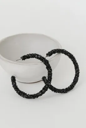 Regina Beaded Hoop Earrings