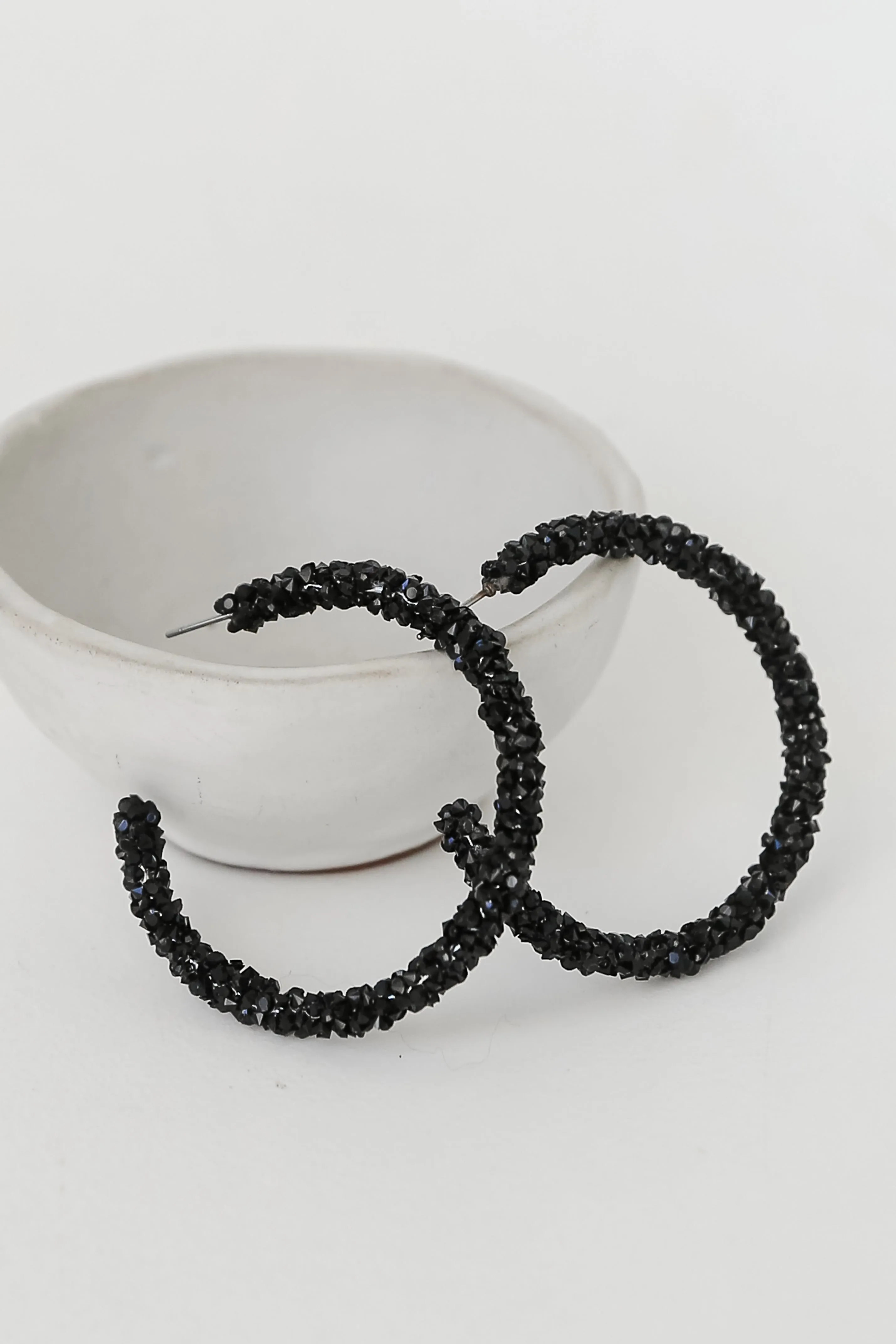 Regina Beaded Hoop Earrings