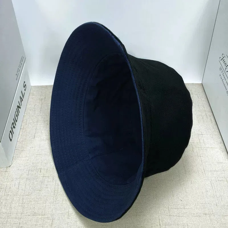 Reversible Fisherman bucket Hat Fashion Trendy Sun-Proof round Face Couple Hat