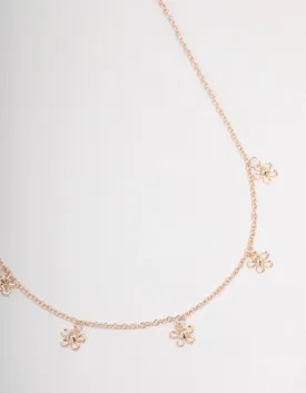 Rose Gold Daisy Garden Necklace