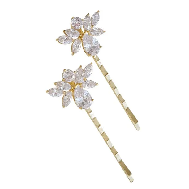 Rose Gold Wedding Hair Pins- Nicole