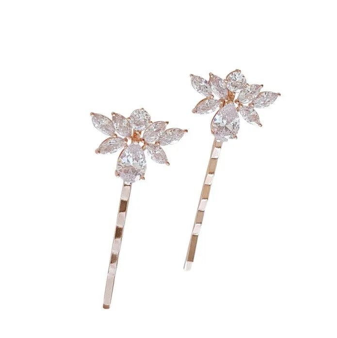 Rose Gold Wedding Hair Pins- Nicole