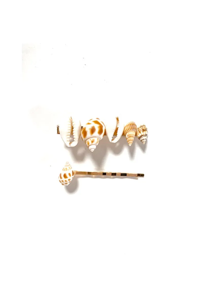 Seashell Bobby Pin Duo