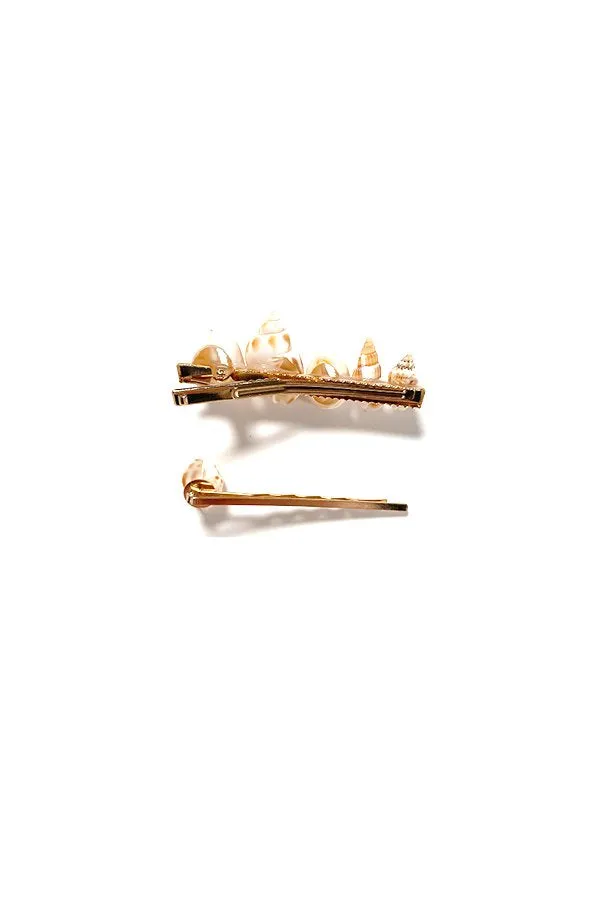 Seashell Bobby Pin Duo