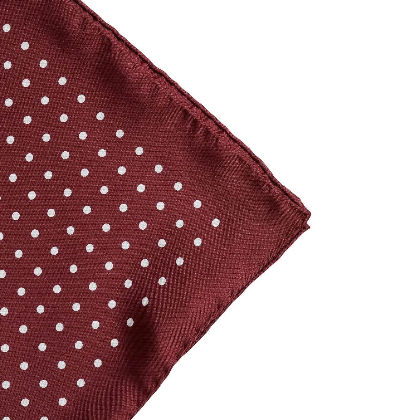 Sovereign Grade 100% Silk Burgundy London Dot Pocket Square