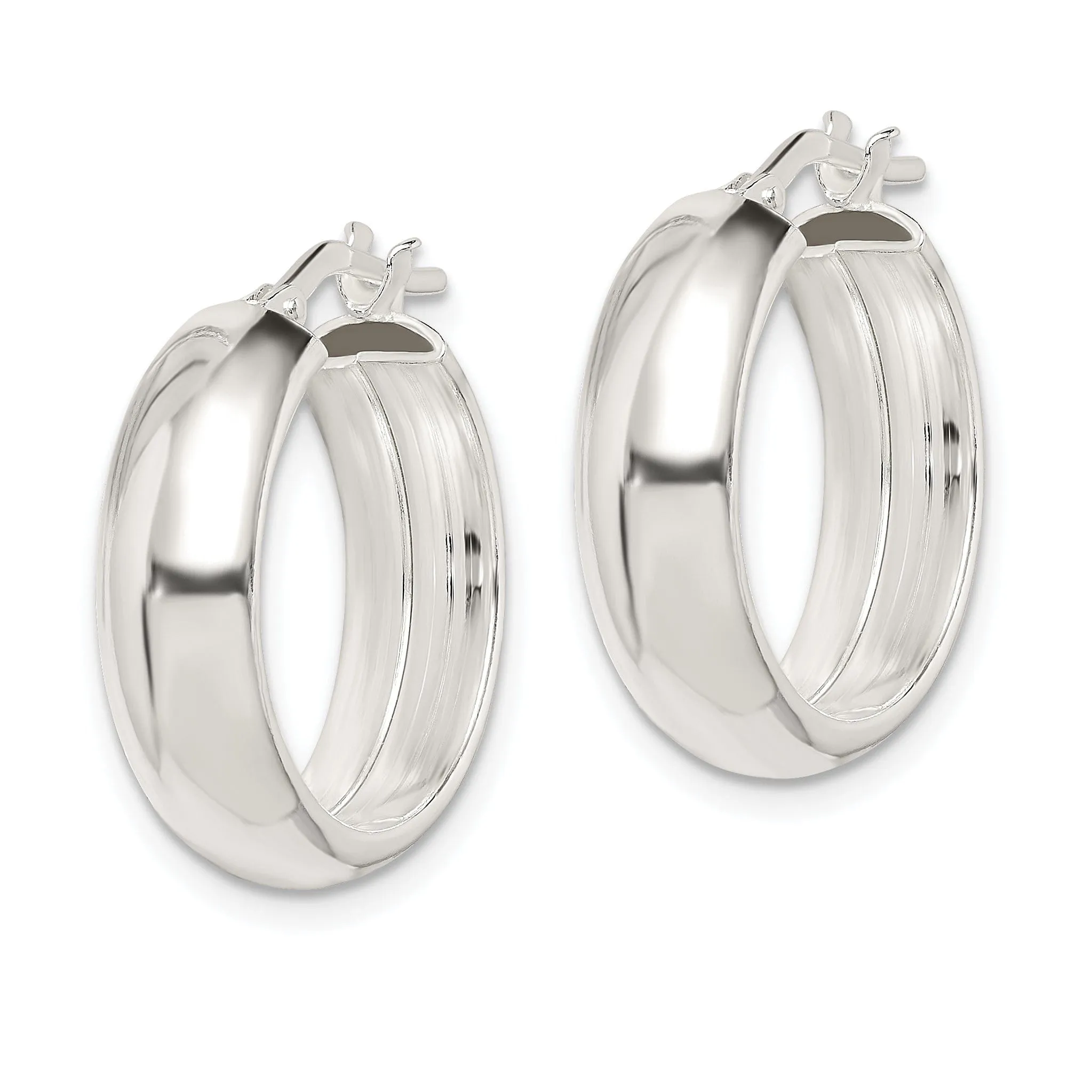 Sterling Silver 6.00MM Hoop Earrings